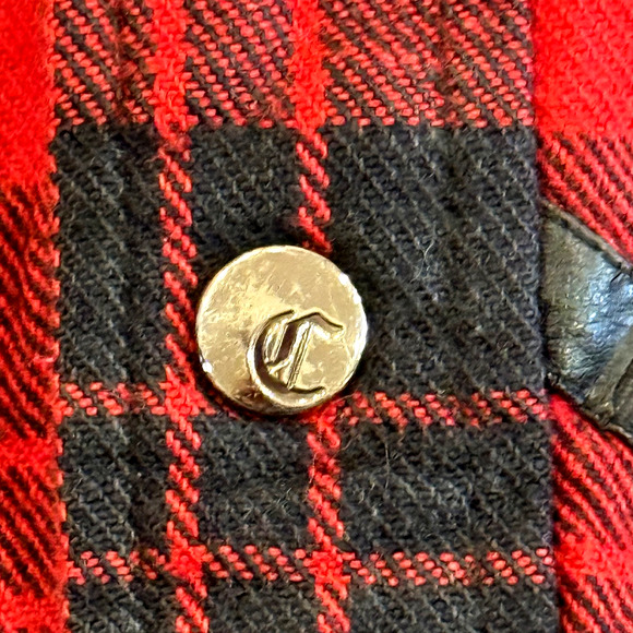 Vintage Clench Flannel Shirt Mens Large Embroidered Lumberjack Snaps Western 2XL - Picture 9 of 12